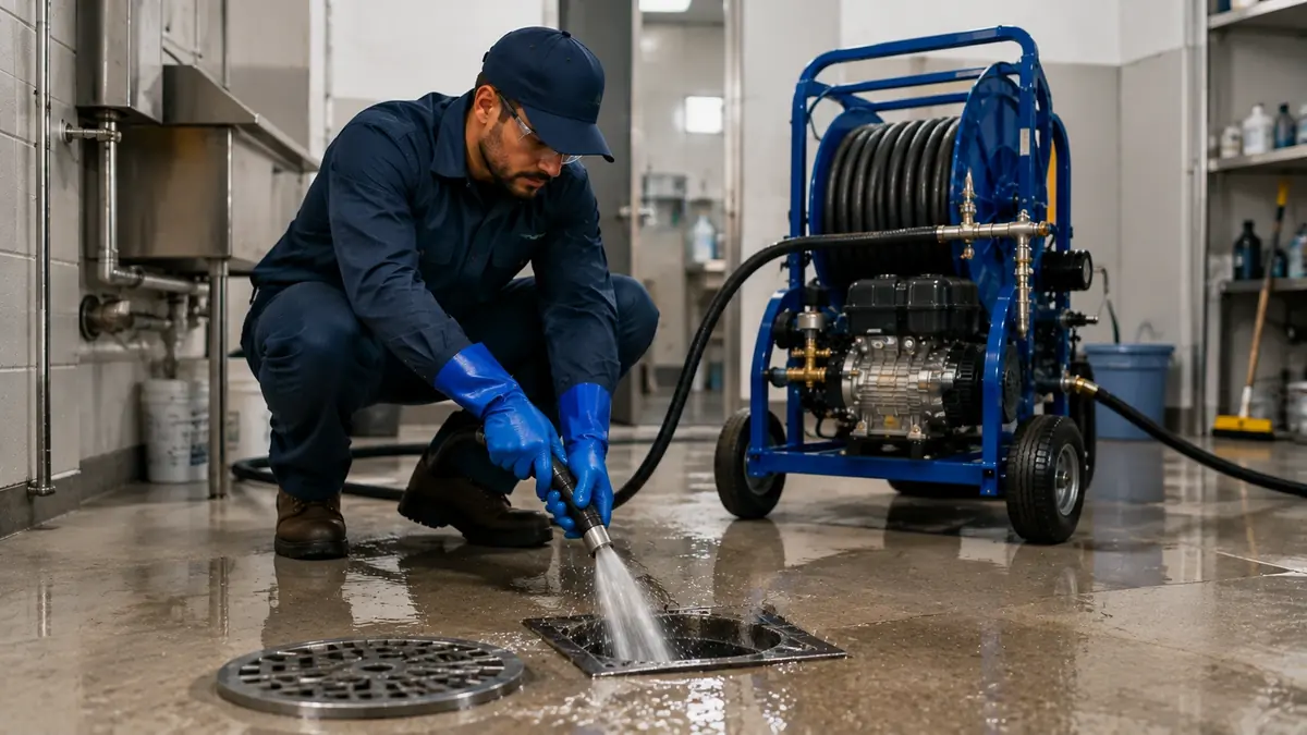 Floor Drain Hydro Jet Cleaning in Earlimart