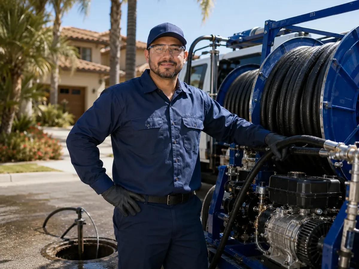 Hydro jet sewer cleaning in Earlimart